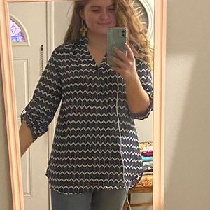 Chevron print blouse